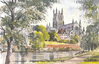 Worcester Cathedral from the River 1273