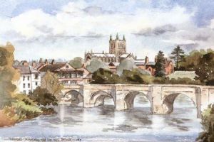 Hereford Cathedral & wye Bridge 0197