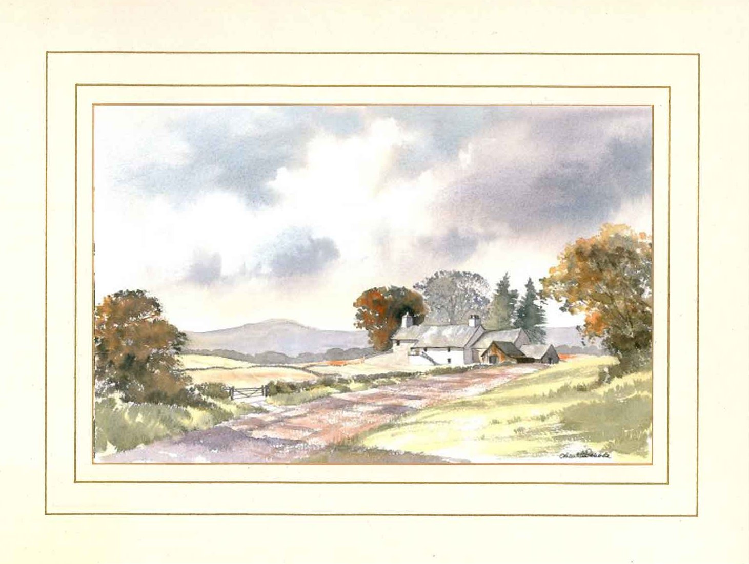 Sawley Moor Farm, Wharfedale, Original Watercolour Painting by Martin Goode